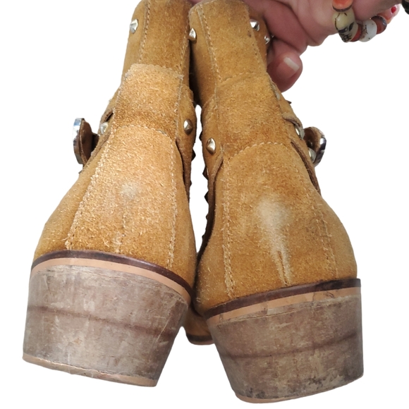 Topman Tan Suede Mens Zip up Ankle Boots Size 9/EU 42 - Picture 6 of 8